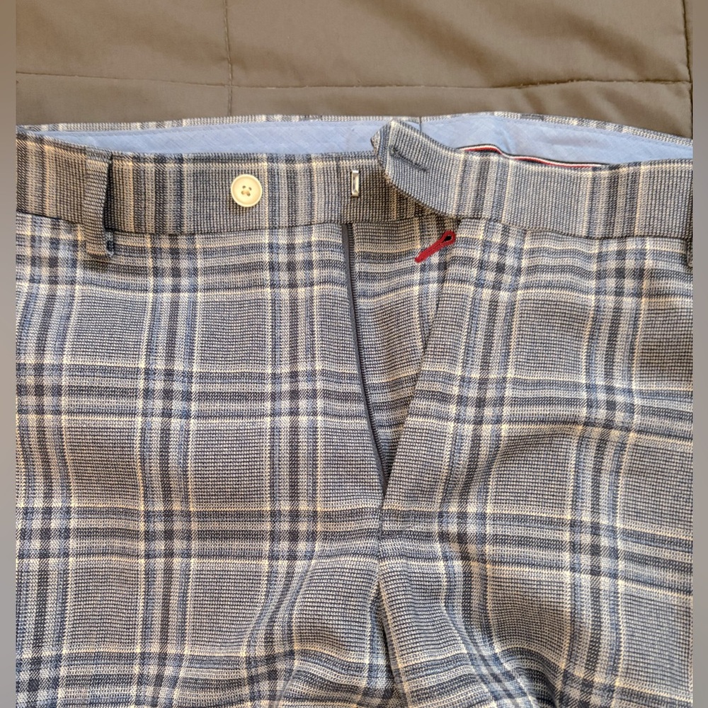 Tommy Hilfiger Blue and Gray Trousers